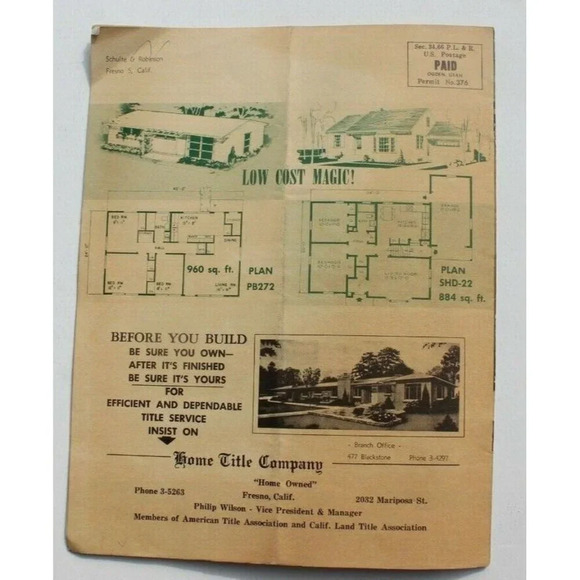 Vtg 1954 SCHULTE & ROBINSON Your Home Improvements Information Brochure Booklet - Picture 5 of 5